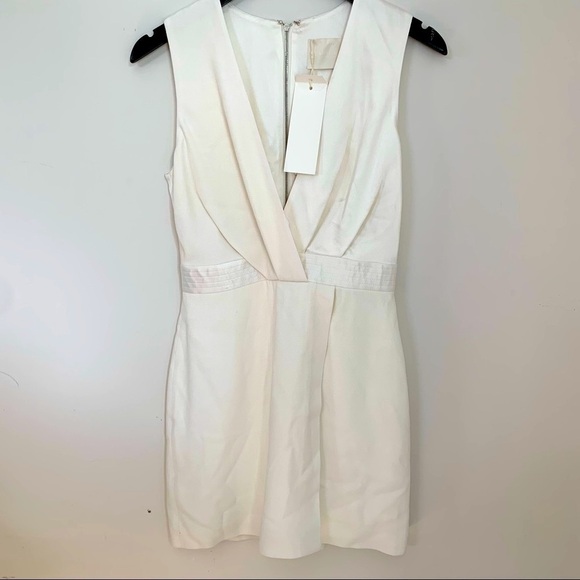 🆕DION LEE PIVOT DRAPE MINI DRESS IVORY SIZE 4 - Picture 8 of 11
